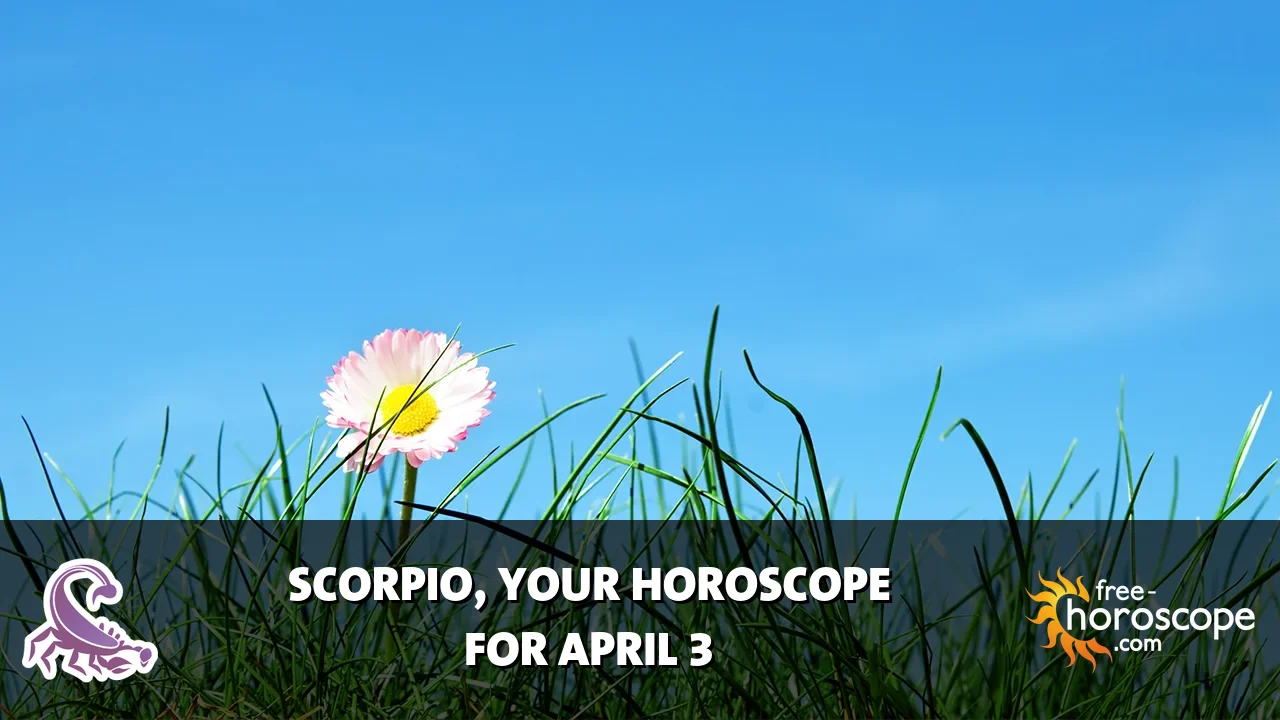 Horoscope Scorpio - Friday, April 3, 2026